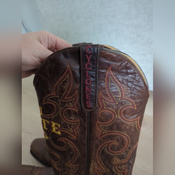 Men’s Iowa Cyclones State Gameday Cowboy Boots, NWT, Size 10D Leather Boots - Picture 6 of 10